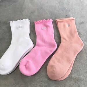 Alo Yoga 3 Pairs Ankle Socks Women's Size M